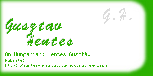 gusztav hentes business card