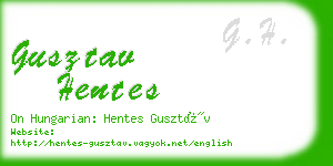 gusztav hentes business card